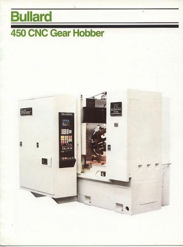 Bullard Brochure 450 CNC Gear Hobber