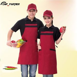 1pc Kitchen Cotton Apron Chef Cooking Sleeveless Strip Women/Men Apron