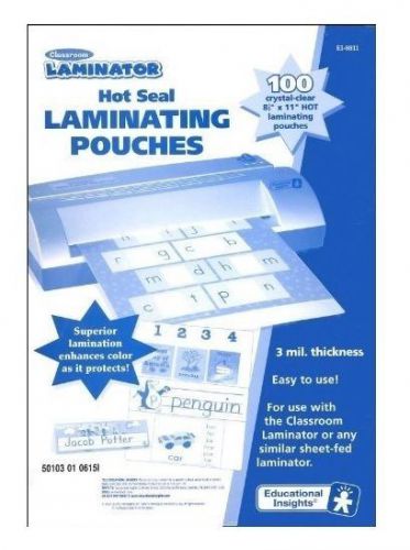 8.5x11&#034; Laminating Pouches for Classroom Laminator, Box of 100