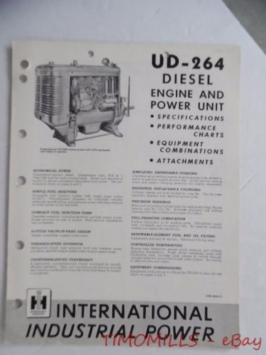1955 International UD-264 Diesel Engine Power Unit Catalog Brochure Vintage ORIG