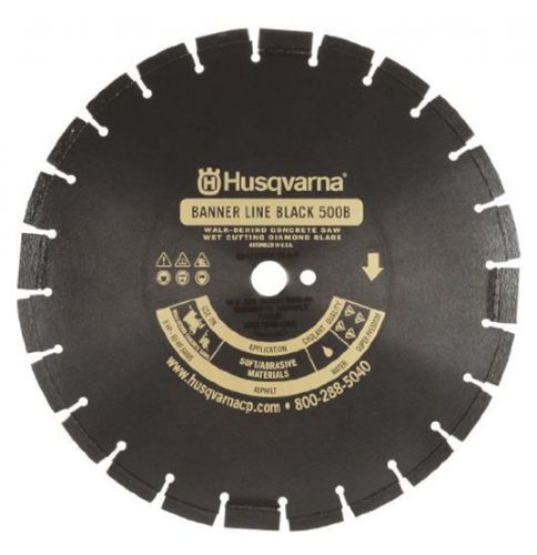 Husqvarna 500b-r  banner line black wet asphalt 14&#034; saw blade (54271075) - new for sale