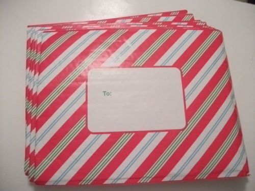 9 USPS Red/Green Striped Bubble Mailing Envelopes For Mailing Christmas Gifts