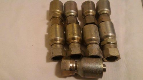 (9 Parker Hydraulic Hose Fittings 1MU43-8-8 ---- 1FU43-8-8 -----