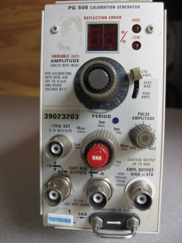 Tektronix pg506 pg 506 calibration generator plug-in unit #3 for sale