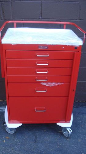 Harloff 6 drawer emergency cart red new model 6401q for sale