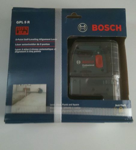 NEW BOSCH 5-POINT SELF-LEVELING 100FT 30M ALIGNMENT LASER GPL 5 R