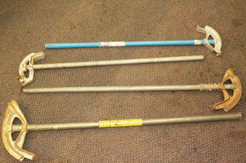 Mixed Various Lot of 4 Conduit Benders with Handles Ideal