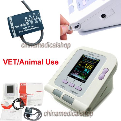 Veterinary/Vet/Animal LCD Digital Blood Pressure&amp; Heart Beat Monitor NIBP+ PC SW
