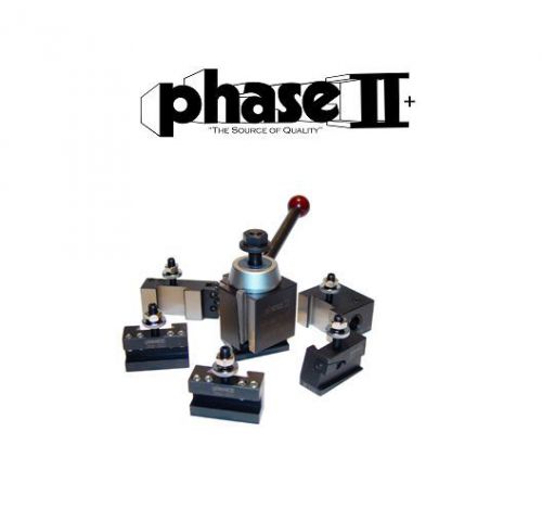 Phase ii tool post set 5 holders wedge cxa 13 to 18&#034; lathe swing for sale