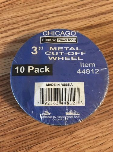 3&#034; cut-off wheel for metal 3/8&#034; 10 pack arbor 40 grit new for sale