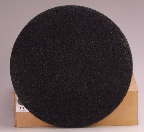 Case of 5 Tidal Wave 17&#034; Black Strip Floor Maintanence Pads For Hard Surfaces