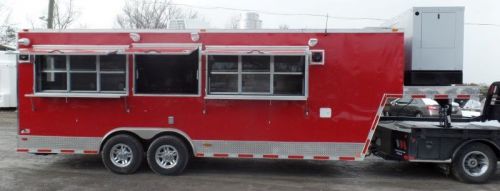 Concession trailer 8.5 x 28 red gooseneck food event catering for sale
