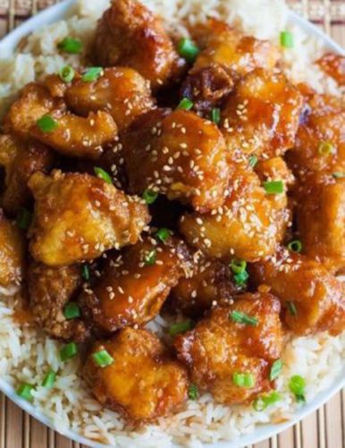 Chicken Sesame Chinese with Rice Recipe Tasty