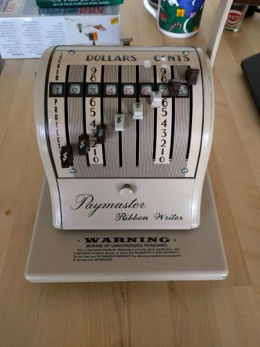 Paymaster Ribbon Writer Series:8000 Nice Condition, Working, With Key