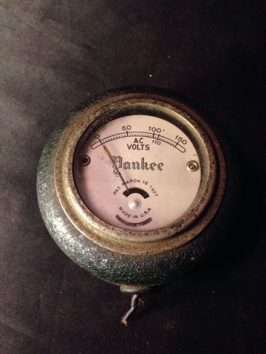 Vintage Pocket Yankee  1927 AC 150 VoltsMeter Tester Gauge steampunk
