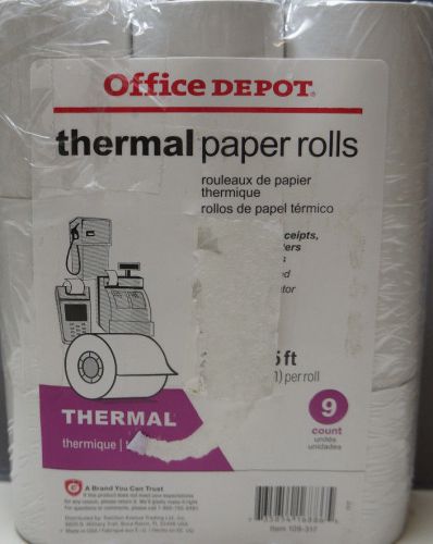 Office Depot Thermal Paper Rolls, 2 1/4in. x 85ft., White, Pack Of 9,  #6412