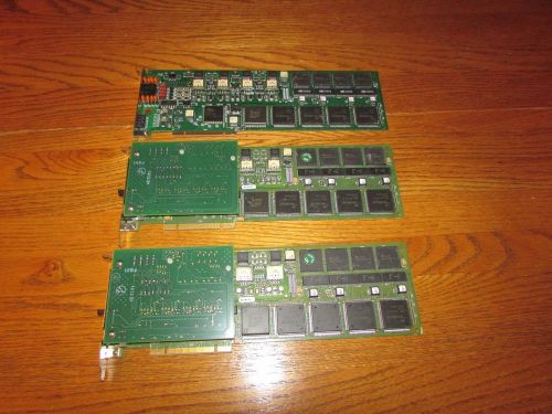 Lot of 3 Brooktrout TR114*uP4C &amp; Tr114+uP4L Voicemail Processing Logic Cards