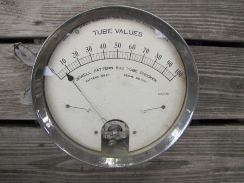 Vintage Jewell Tube Tester pattern 535 large 8 1/2 inch
