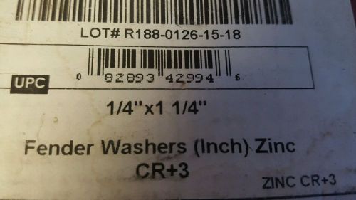 1/4 x 1-1/4 fender washer zinc (1000pcs) for sale