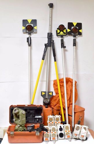 WILD Herrbrugg Theodolite T2 in Case Prism Telescopes Stands KERN SWISS LOT SET
