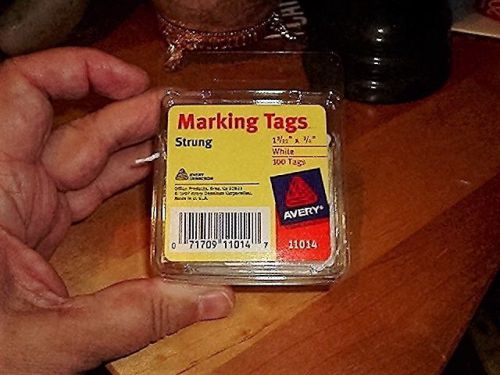 Avery Strung Marking tags white 100 1 3/32&#034; by 3/4&#034;