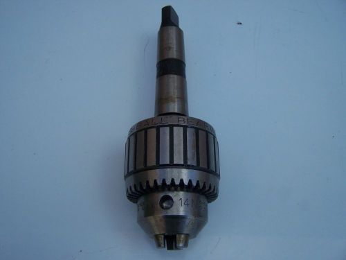 Jacobs 14N Super Ball Bearing Drill Chuck 0 - 1/2&#034;  with No. 3 Morse Taper
