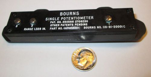Bourns linear motion potentiometer 20k ohm 1.328&#034; travel   nos for sale