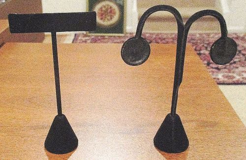 2 VELOUR JEWELRY DISPLAY STANDS