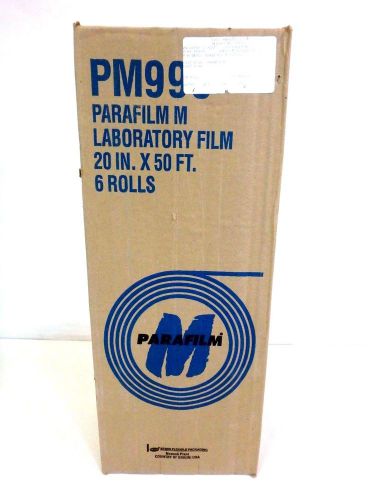 Parafilm M PM998 Box Of 6 Rolls All-Purpose Laboratory Film, 20 In x 50 Ft
