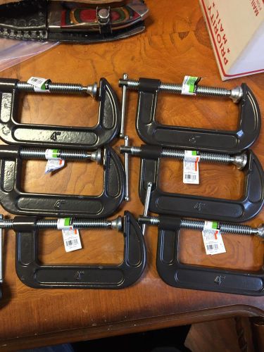 Lot of 6 Pittsburgh 4&#034; Industrial C Clamps.37848