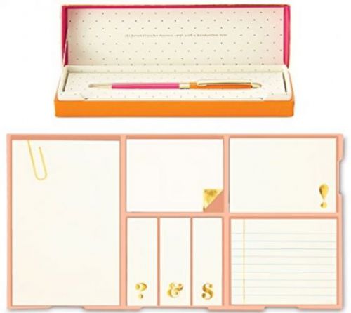 Bundle - kate spade new york 1) sticky note set -gold strike and 1) ballpoint - for sale