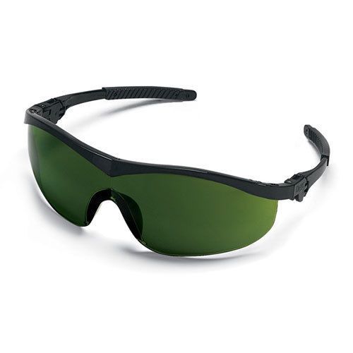 Crews st1130 safety glasses green 3.0 shade lens black frame for sale