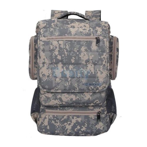 Laptop Backpack Multifunctional Unisex Luggage &amp; Travel Bags Knapsack Grey