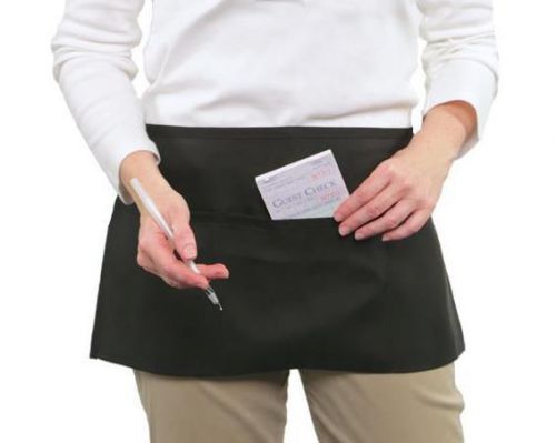 CHOICE FRONT OF THE HOUSE WAIST APRON BLACK BAR STYLE 3 POCKETS NIP