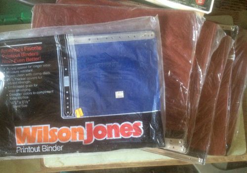 Wilson Jones Print Out Data Folder Binder And Nylon Prong Binder. Lot 7 Pieces