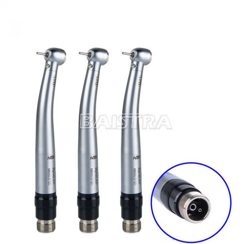3X NSK Style Clean Head High Speed Handpiece LED 2 Hole Coulpling 4 Water Spray