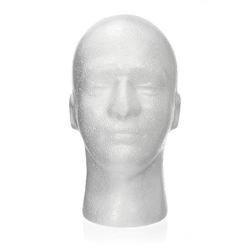 Styrofoam Foam Manikin Head Stand Model Wig hair Hat Mannequin Display Male