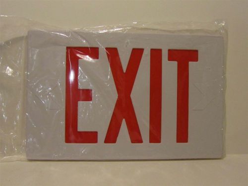 Astralite EXIT Sign Cover White with Red Letters New in Factory Sealed Bag