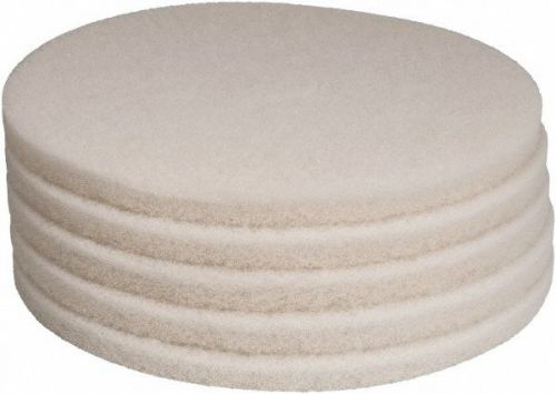 Etc. polishing pads, qty 5, white, 19&#034; dia., synthetic, 80190 |kt1| for sale