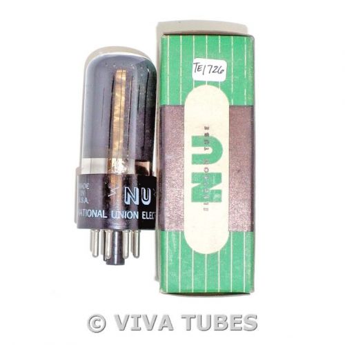 NOS NIB National Union NU USA 25L6GT BTM D Get Smoked Glass Vacuum Tube