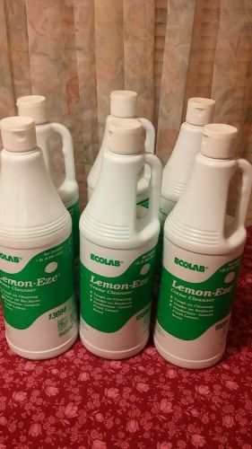 6 Quart Bottles NEW EcoLab 13094 Bathroom Cleanser Cleaner 32oz each LEMON-EZE