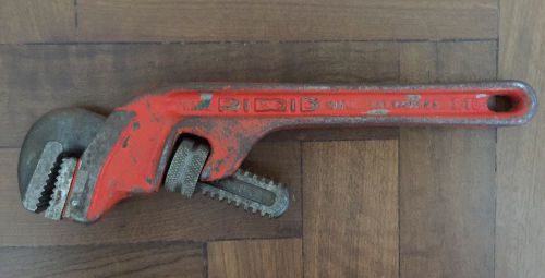 Vintage ridgid tools e10 offset pipe wrench 10&#034; plumbing industrial oil mining for sale