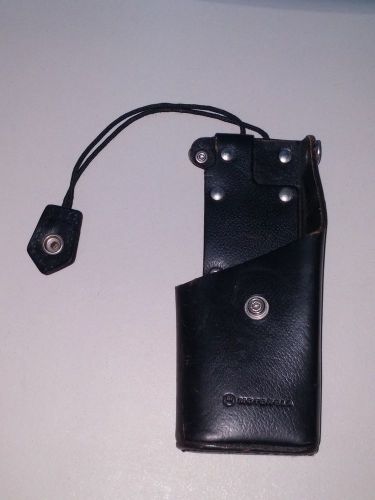 Motorola leather radio holster Exc condition .