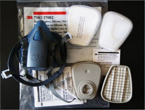 Free Shipping 3M 7502 7 Piece Suite Respirator Painting Spraying Face Gas Mask