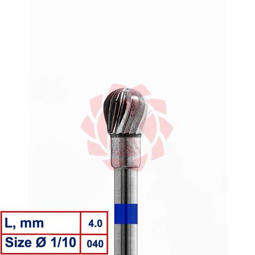 Dental Carbide Cutter Drill Bit Dental Large Cut Round D. 4mm