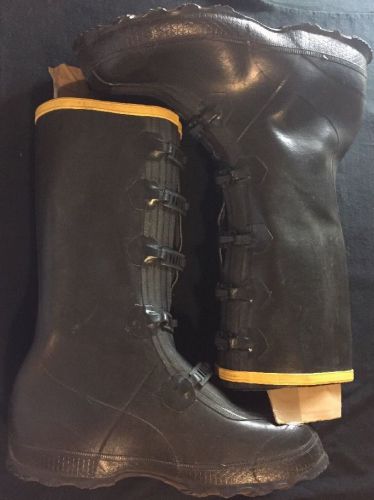 LaCrosse Premium 5-Buckle 14&#034; Rubber Boots Overshoes Size 10