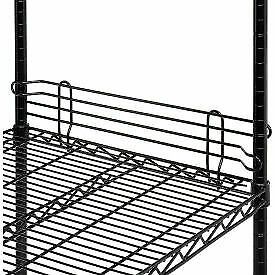 Nexel Black Epoxy Wire Ledge 24&#034;L x 4&#034;H AL424B  - 1 Each