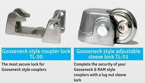 BlayLock TL50 Goose Neck Coupler With Masterlock, 2 keys Never Used
