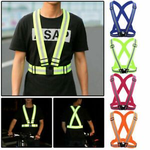 Men Hi Viz Vis Safety Work Visibility Vest Reflective Belt Waistcoat Clothes