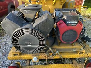 Honda GX690 powered Atlas Copco air compressor, electric start.